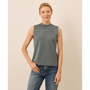 Pact Organic Airplane Mock Neck Shell castor green Size S Travel basic Casual